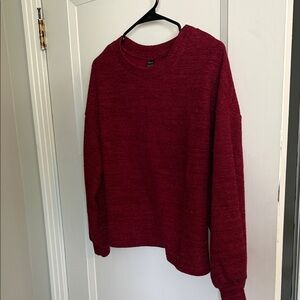 SHEIN Women's Burgundy Long Sleeve Top